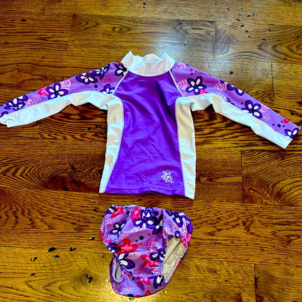 Tuga baby girl swim suit long sleeve and bottom 12-18 months